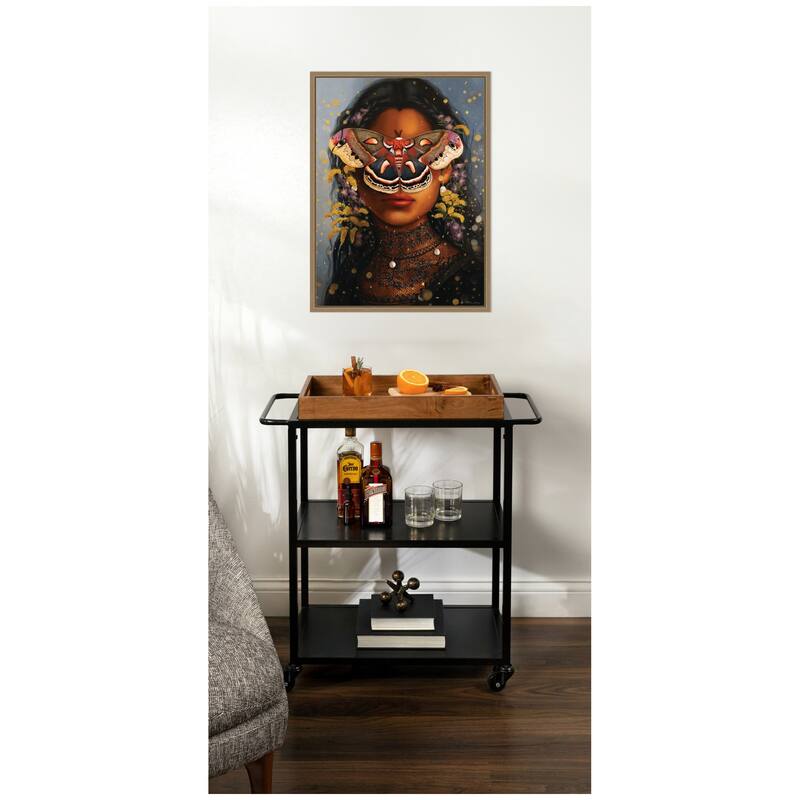 Kate and Laurel Asters and Goldenrod by Charlotte Brindley Framed Canvas Wall Art Print