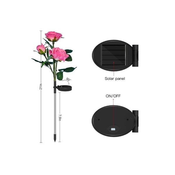 Solar powered garden flowers best sale