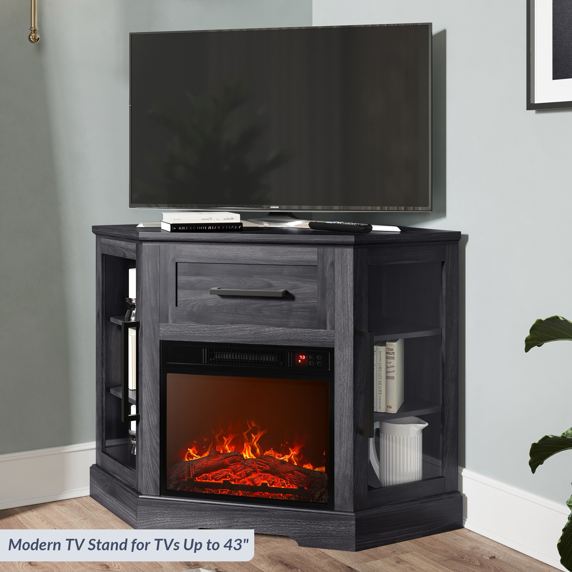 Corner tv stand for 43 inch tv sale