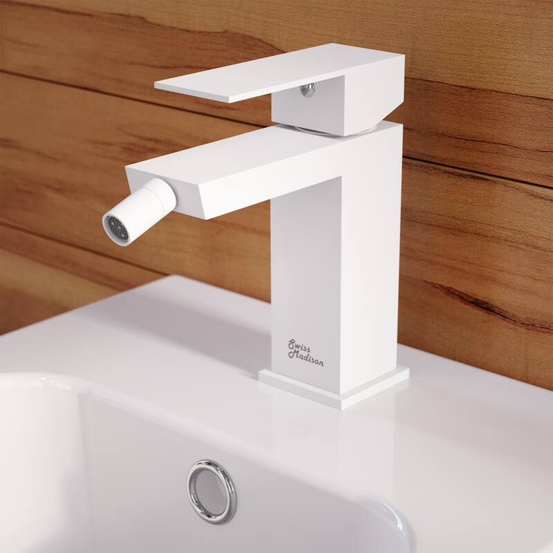 Swiss Madison SM-DF80 Concorde 2.2 GPM Single Hole Bidet Faucet with - Matte White