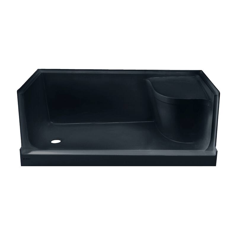 Swiss Madison SM-SB537 Aquatique 59-3/4" x 32" Rectangular Shower Base - Matte Black