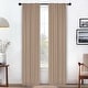 preview thumbnail 56 of 198, Superior Solid Machine Washable Room Darkening Curtains with Back Tabs, Set of 2 26" x 84" - Smoked Ash