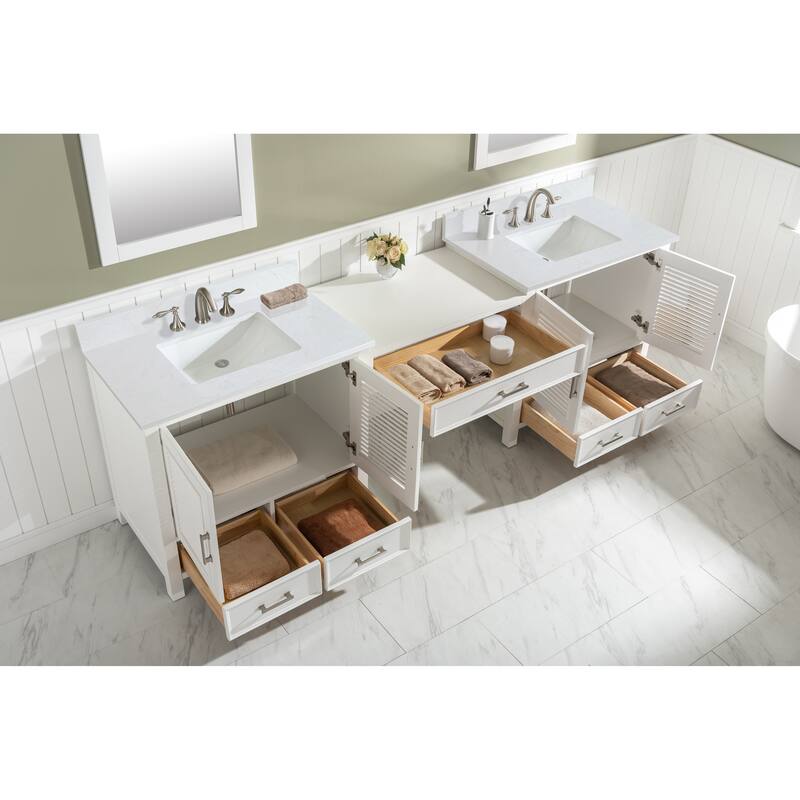 Estate 102" Double Sink Bathroom Vanity Modular Set