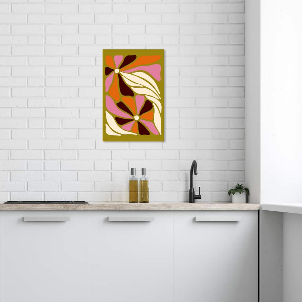 Wynwood Studio Canvas Floral and Botanical Pop Culture Floral Green and Army Green Modern & Contemporary Wall Art Canvas Print