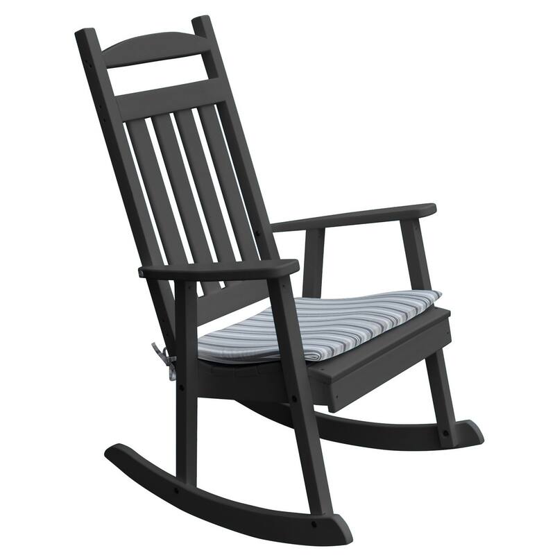 Poly Classic Porch Rocker - Dark Gray