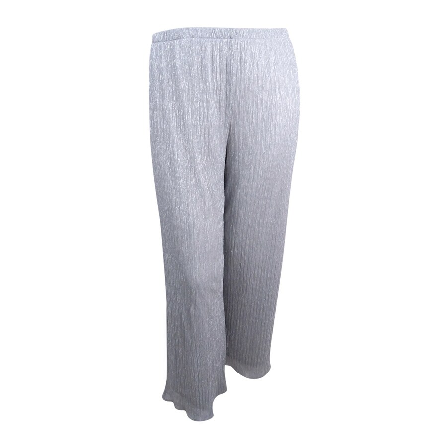silver plus size pants