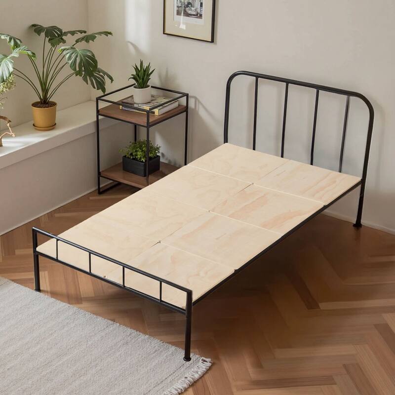 Natural Wood Pine Plywood Foldable Bunkie Board with Ventilated Webbing Straps