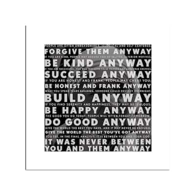 Mother Teresa Quote Fine Art Paper Print by Unknown Artist - Multi