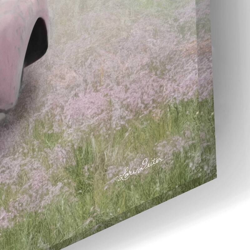 Epic Art 'Pink Flower Truck' by Lori Deiter Acrylic Glass Wall Art