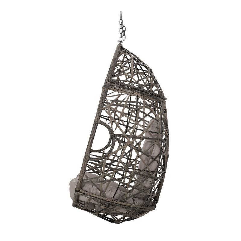Cayuse Wicker Outdoor Hanging Egg Chair (Stand Not Included) by Christopher Knight Home