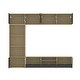preview thumbnail 12 of 17, Modular Storage Wall Unit with Adjustable Shelves and TV Stand – Oak Veneer & Black Fronts
