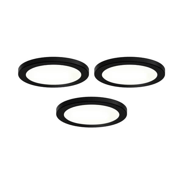 DALS Lighting Set of 3 Ultra Slim Puck Lights 3.875 Inch Bed Bath