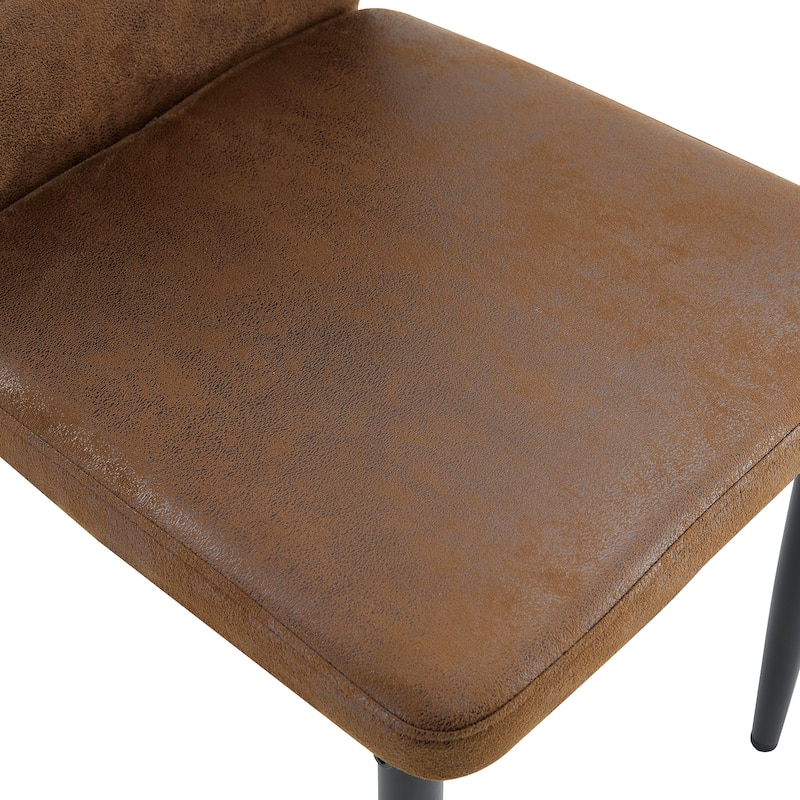 Set of 6 Dining Chairs, 37 inches High: Ergonomic PU Backrest, Combines Comfort and Style