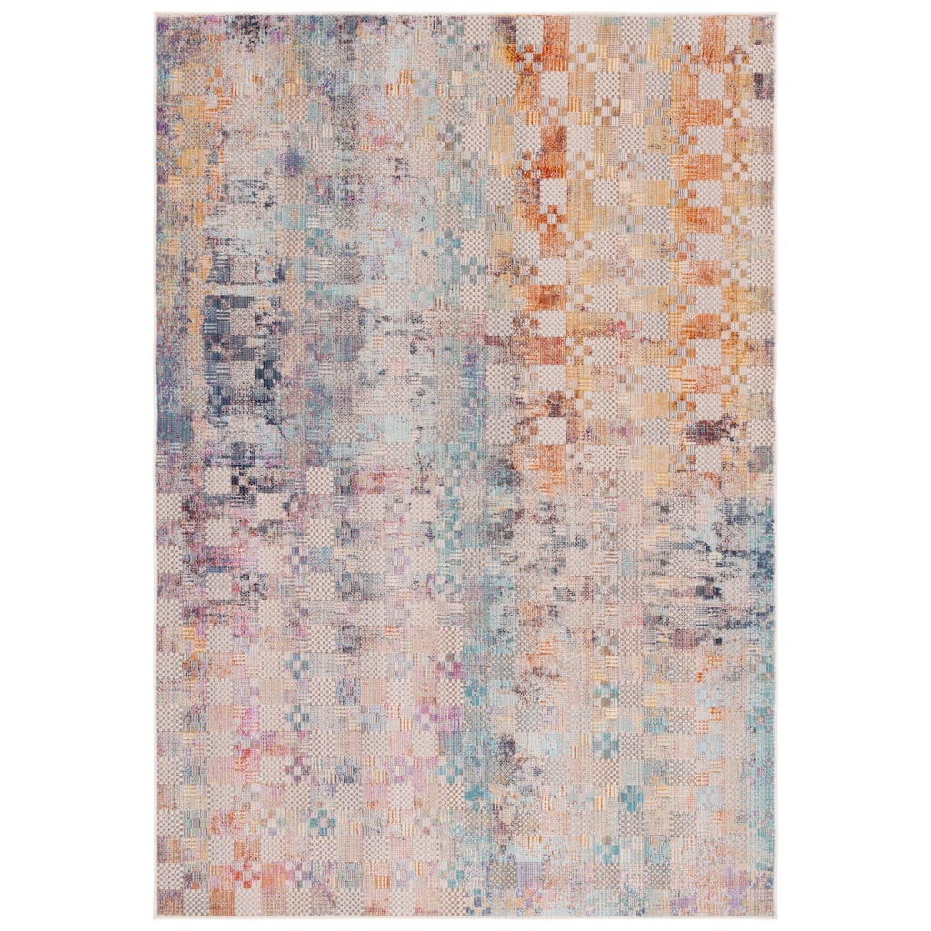 SAFAVIEH Rainbow Carey Indoor/Outdoor Boho Waterproof Patio Backyard Rug