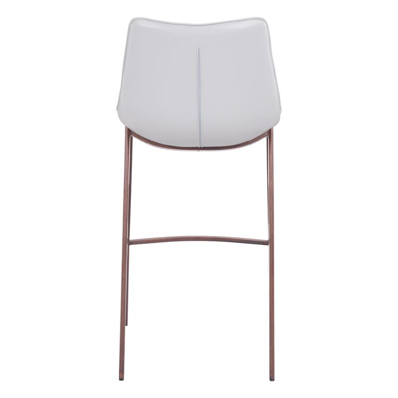 Magnus Barstool White & Walnut