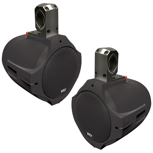 NEW SPEAKER 8/" PYLE MARINE WAKE BOARD STYLE; BLACK PLMRB85