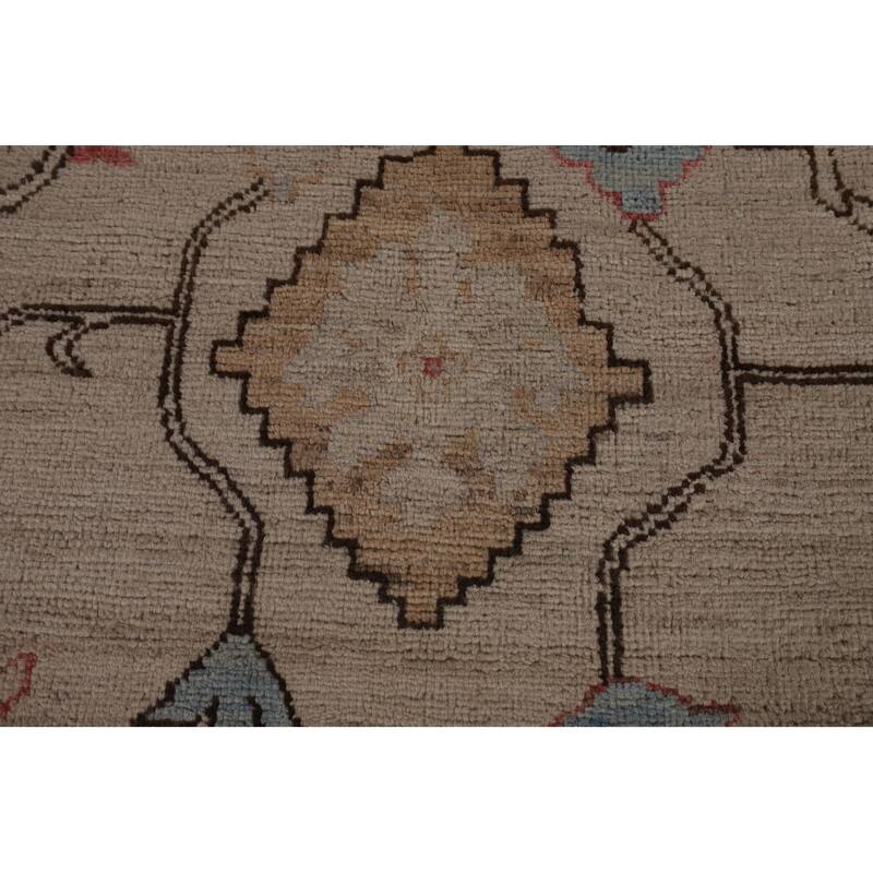 Vegetable Dye Oushak Oriental Large Area Rug Handmade Wool Carpet - 9'11"x 13'10"