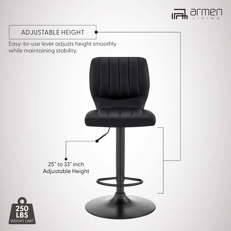 Bardot 25" Adjustable Swivel Bar Stool
