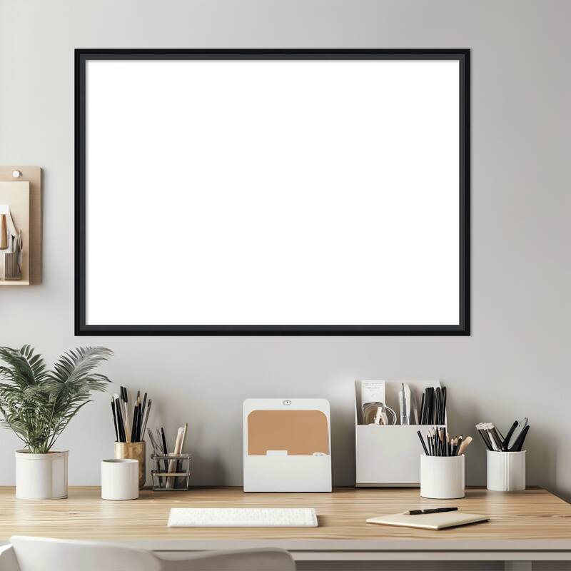 Amanti Art Lucie Black Framed Dry Erase Magnetic Board