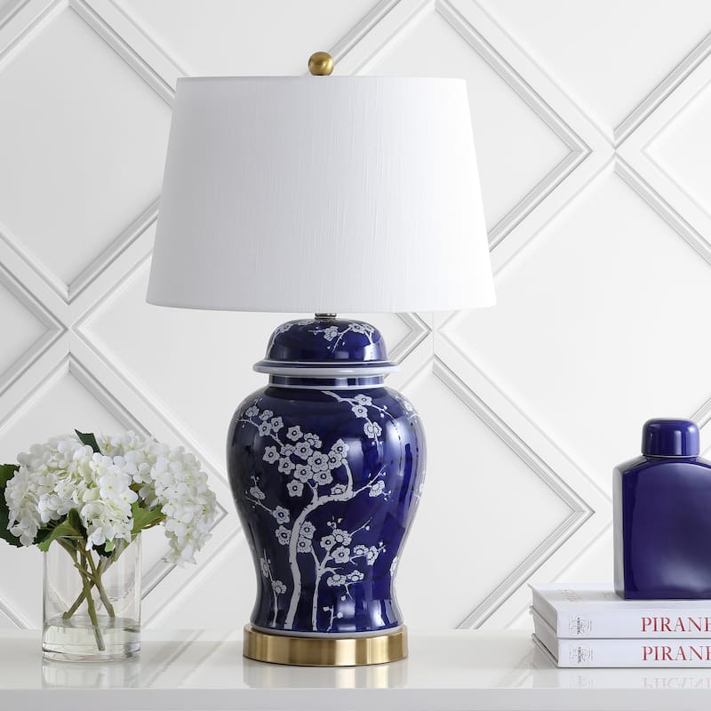 Ellie 29.5" Ginger Jar Ceramic/Metal LED Table Lamp, by JONATHAN Y