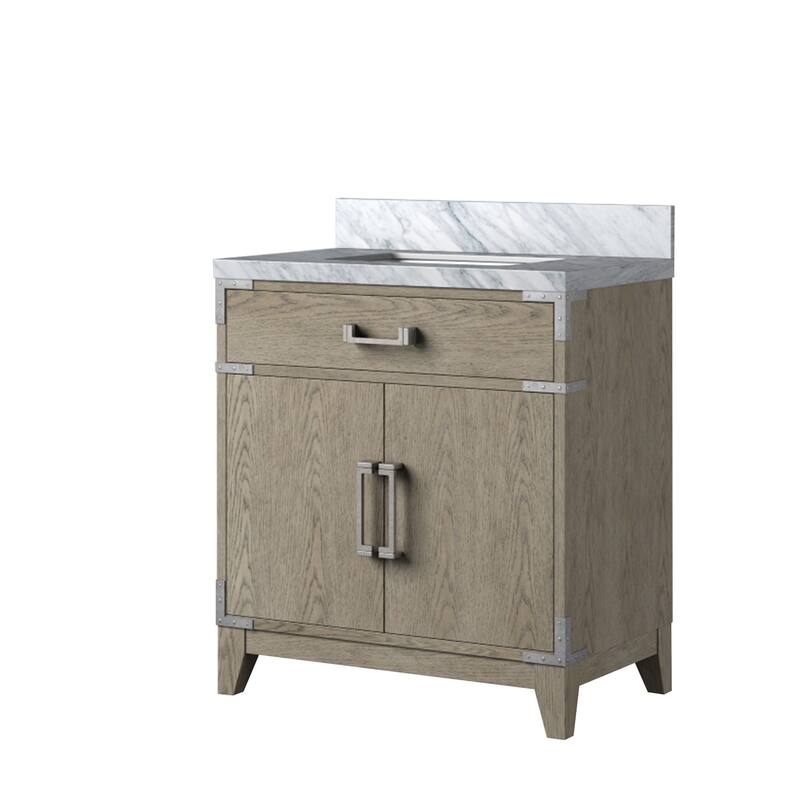 Laurel Bath Vanity with Carrara Marble Top and Sink