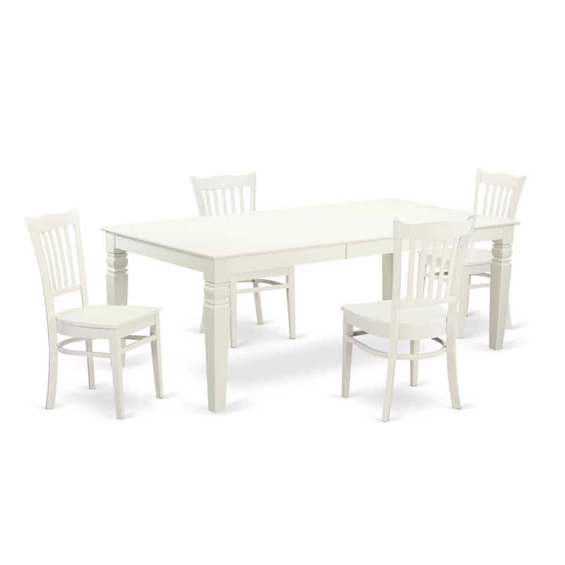 Dining Room Table Set - 9 Piece Kitchen Table with Chairs - Modern Farmhouse Style