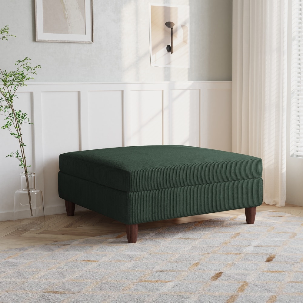 Corduroy Accent Chair with Ottoman Modular Couch Sectional Sofa