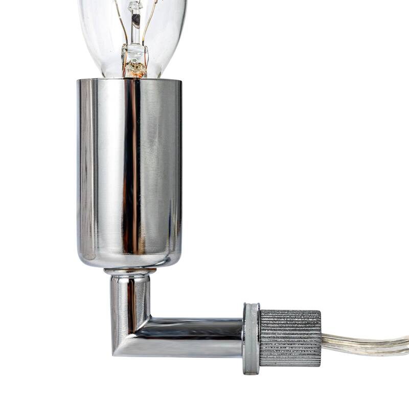 Blown Glass Mushroom Shaped Table Lamp with Inline Switch - 6.3"L x 6.3"W x 7.9"H