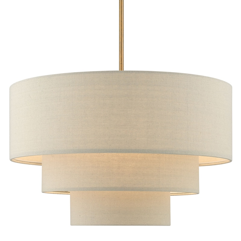 Livex Lighting 58894 Bellingham 4 Light 23" Wide Waterfall Chandelier - Antique Gold Leaf