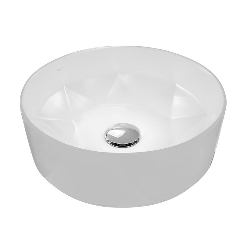 Karran Valera 16" Vitreous China Vessel Bathroom Sink in White