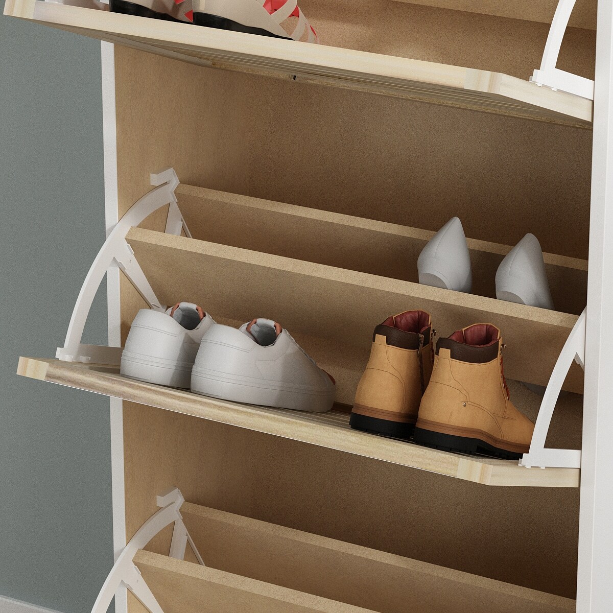 Timechee 3-Drawer Entryway Shoe Cabinet Wood Shoe Storage Drawer - On Sale  - Bed Bath & Beyond - 35325608
