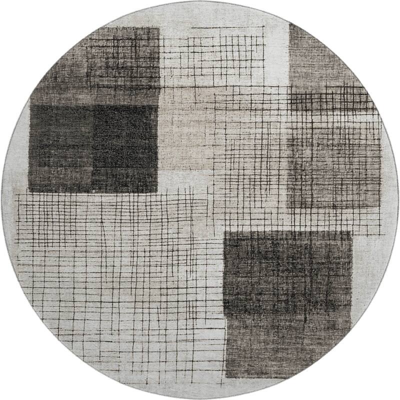 Premium Washable Super Soft Geo Hatch Mayfield Rug