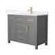 Option Dark Gray / White Quartz Top / Brushed Gold