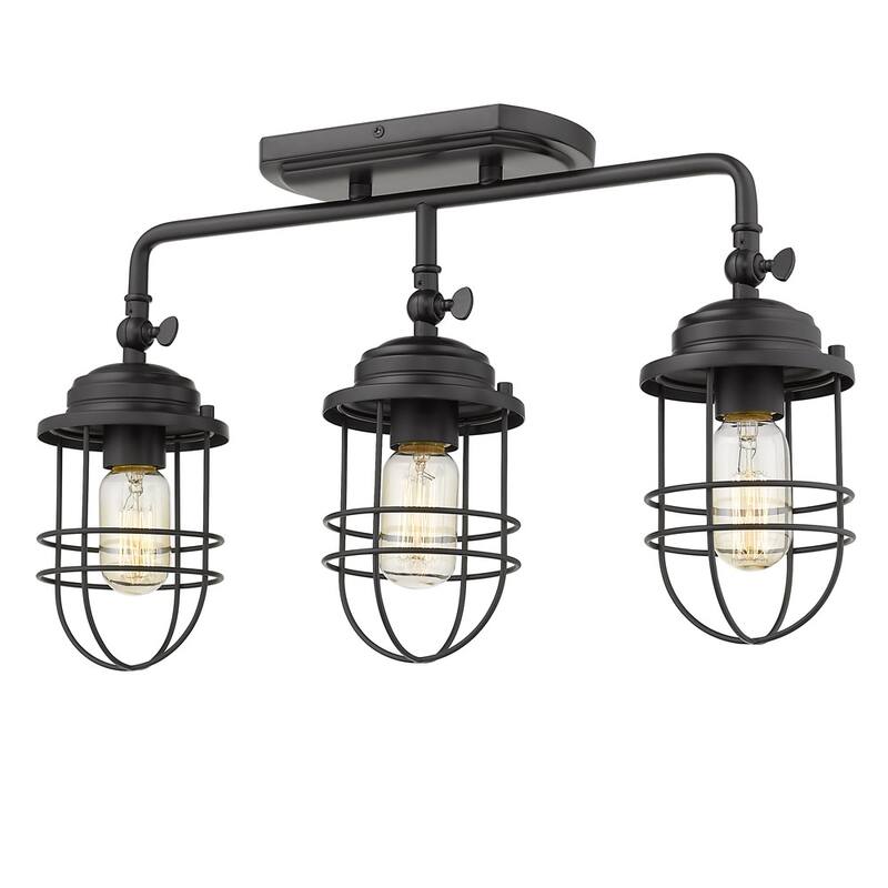 Golden Lighting Seaport 3 Light 21" Wide Semi-Flush Ceiling Fixture