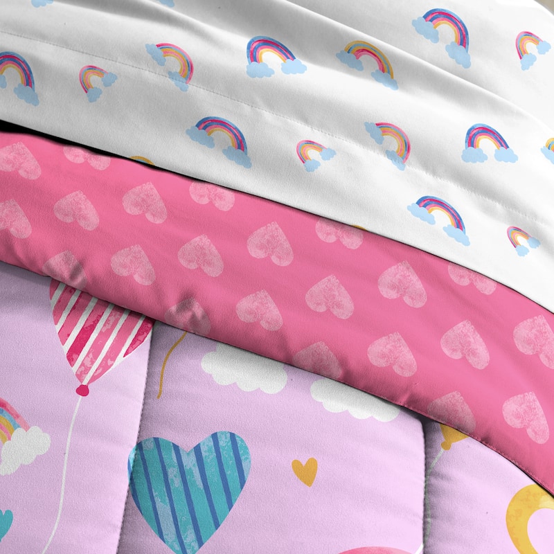 Dream Factory Balloon Hearts Bed-in-a-Bag