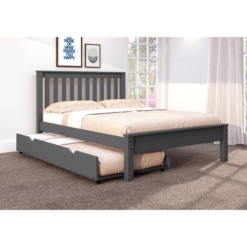 Full Contempo Bed in Dark Grey with Twin Trundle