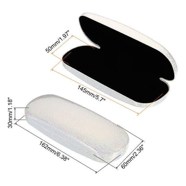 HSYMQ 3Pack Hard Shell Eyeglasses Case Protector Linen Fabrics Large Glasses Case Concise
