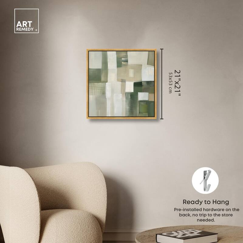 Pale Jade Green II Canvas by Art Remedy