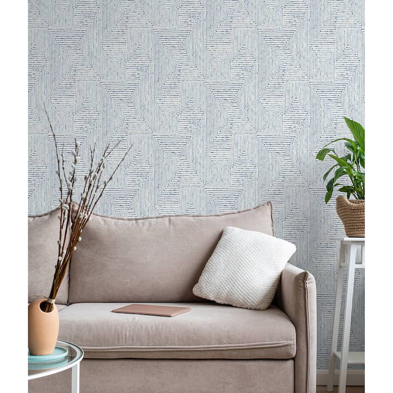 Scott Living Ink Blue Peel and Stick Wallpaper