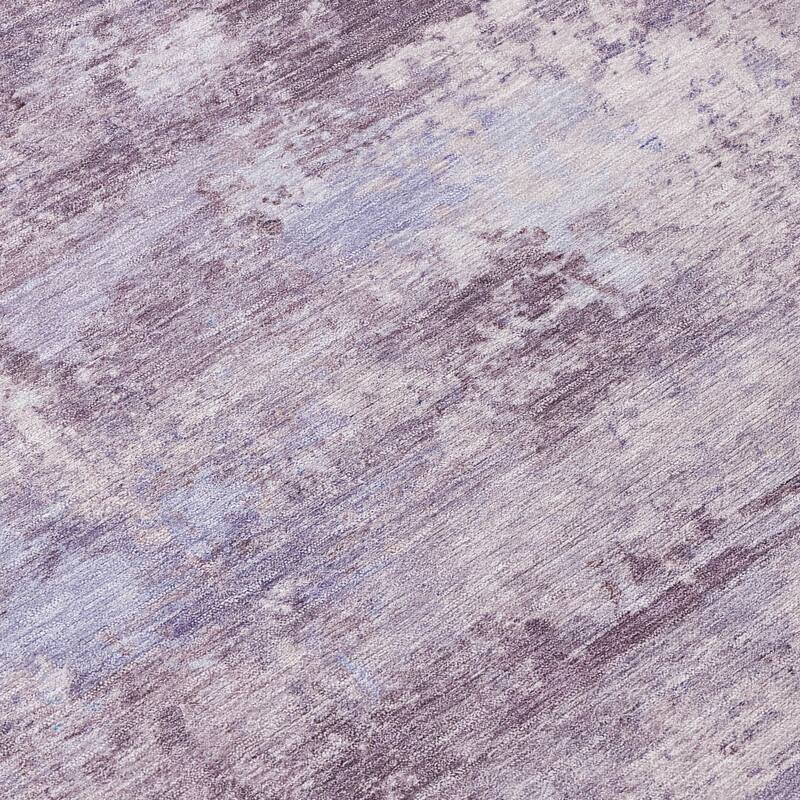 Machine Washable Indoor/ Outdoor Modern Solid Chantille Rug