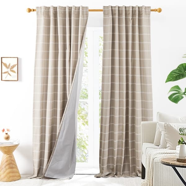 slide 2 of 32, Deconovo Blackout Back Tab Bedroom Curtains 2 Panels