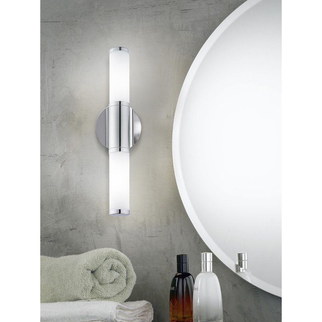 Eglo Palmera 2-light Chrome LED Wall Sconce with Opal Glass