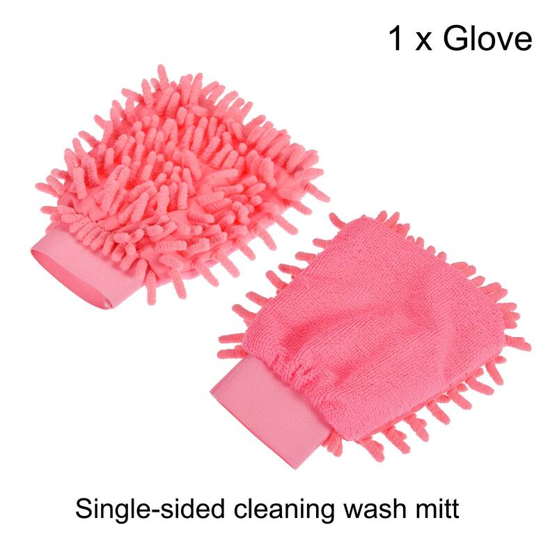 Microfiber Chenille Mitts Scratch-Free Cleaning Gloves Wash Sponge
