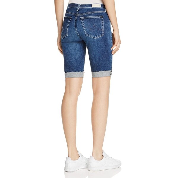 raw hem bermuda shorts