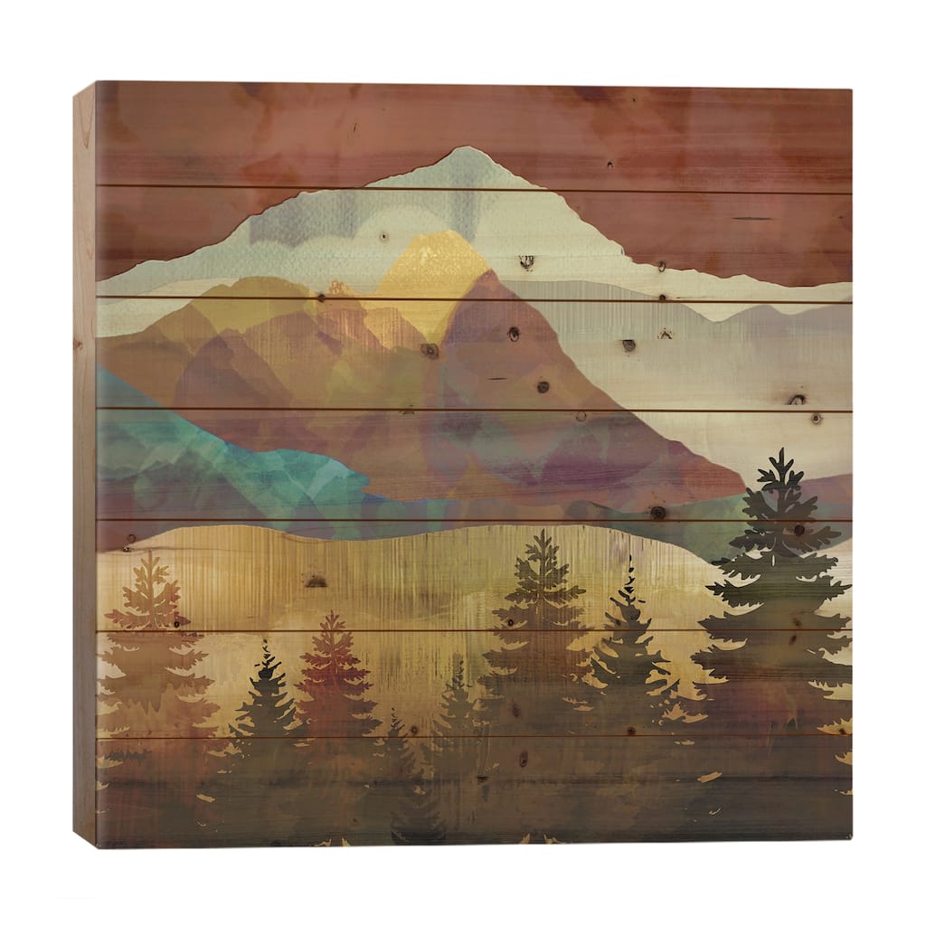 Autumn Trees Print On Wood by SpaceFrog Designs - Multi-Color