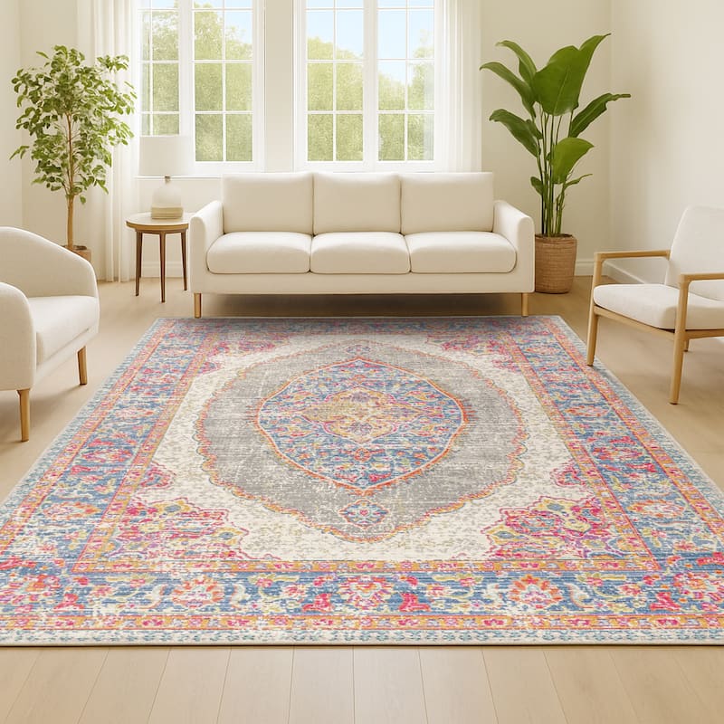 JONATHAN Y Flori Medallion Area Rug