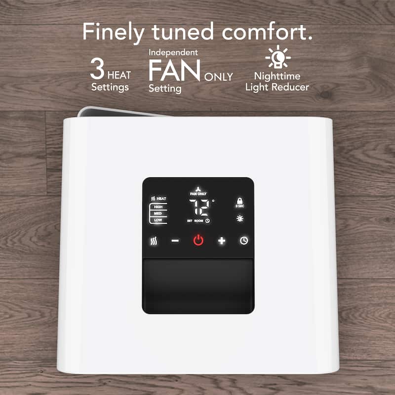 Velocity 5 Cube OSC 1500-Watts White Indoor Electric Fan Space Heater with Oscillation