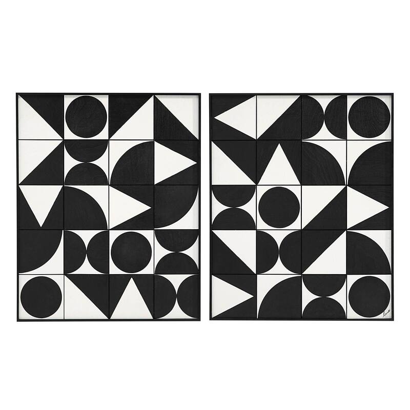 Renwil Thar Canvas 2-Piece Wall Art with Matte Black Frame