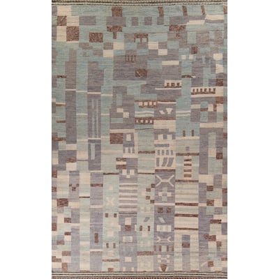 Moroccan Oriental Large Area Rug Hand-Knotted Wool Carpet - 9'8" x 14'11"