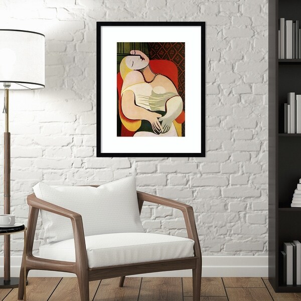 The Dream 1932 by Pablo Picasso Framed Wall Art Print - Bed Bath